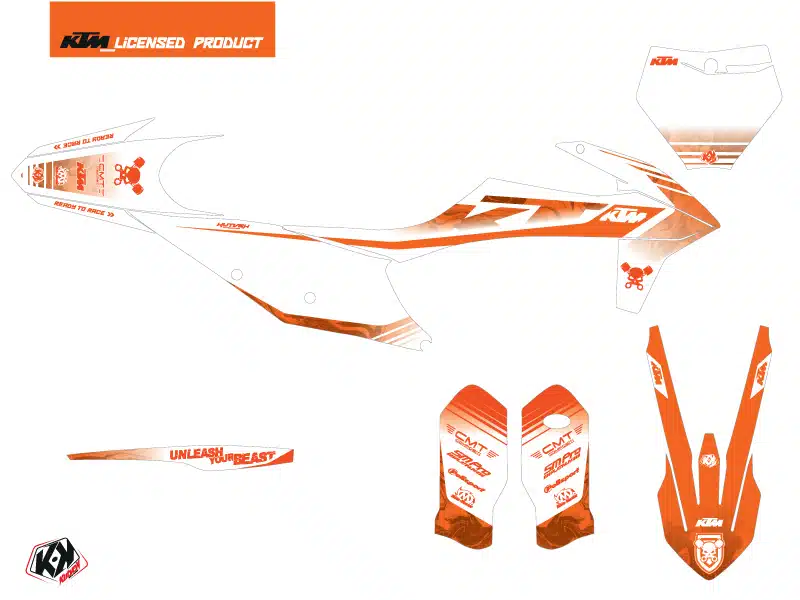 Kit Deco Moto Cross Replica Thomas Corsi KTM 250 SX Orange 2011-2012 – Image 2