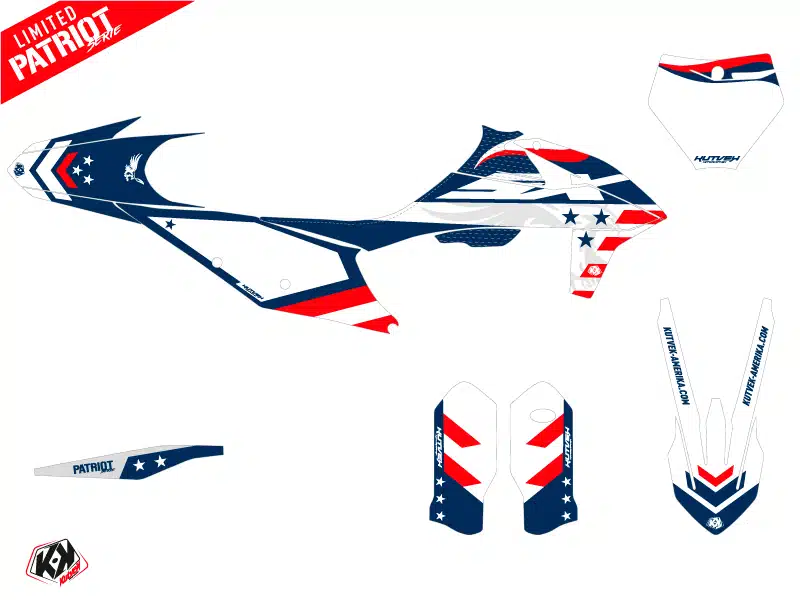 Kit Deco Moto Cross Patriot KTM 250 SX Bleu 2019-2022 – Image 2
