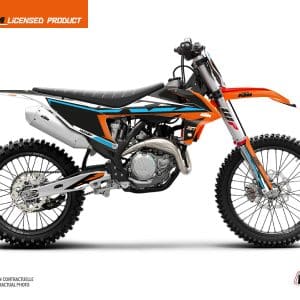 Kit Deco Moto Cross Rift KTM 250 SXF Orange Bleu 2007