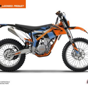 Kit Deco Moto Cross Skyline KTM 350 FREERIDE Bleu 2012-2015