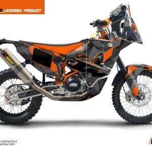 Kit Deco Motocross Delta KTM 450 Rally Noir Orange 2019-2022