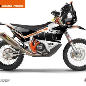 Kit Deco Motocross Raster KTM 450 Rally Noir Blanc 2019-2022