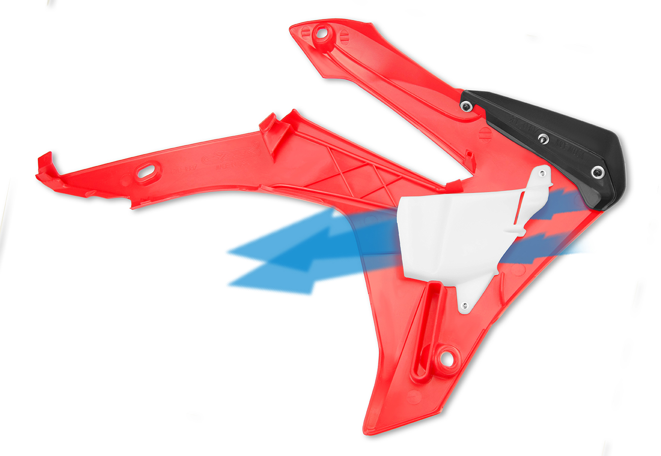 Ecope de radiateur Cycra Powerflow HONDA - Rouge 2013-2017 – Image 2