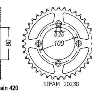 Couronne Acier 36 Dents - Pas 420 - Similaire JTR1214 1991-2012