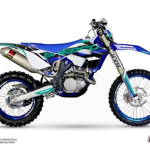 Kit Deco Moto Cross Aktiv Sherco SE / SEF Turquoise