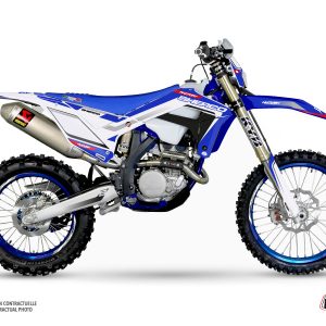 Kit Deco Moto Cross Skratch Sherco SE / SEF Bleu 2019-2022