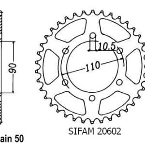Couronne Acier 33 Dents - Pas 530 - Similaire JTR850 1977-1983
