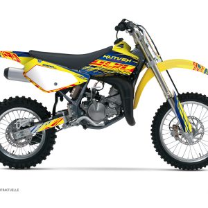 Kit Deco Moto Cross Eraser Suzuki 85 RM Bleu Jaune 2002-2022