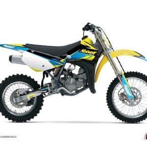 Kit Deco Moto Cross Stage Suzuki 85 RM Jaune Bleu 2002-2022