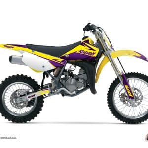 Kit Deco Moto Cross Stage Suzuki 85 RM Jaune Violet 2002-2022