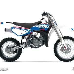 Kit Deco Moto Cross Grade Suzuki 85 RM Blanc 2002-2022