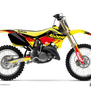 Kit Deco Moto Cross Stage Suzuki 125 RM Jaune Rouge 1993-1995