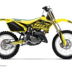 Kit Deco Moto Cross Eraser Suzuki 125 RM Jaune Noir 1999-2000
