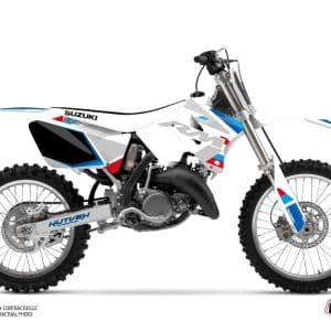 Kit Deco Moto Cross Label Suzuki 125 RM Blanc 1999-2000