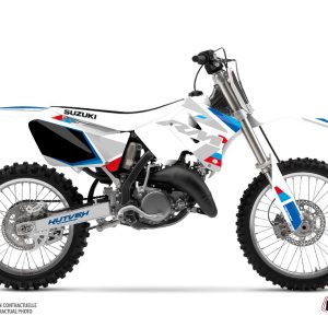 Kit Deco Moto Cross Label Suzuki 125 RM Blanc 2003-2012