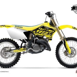 Kit Deco Moto Cross Eraser Suzuki 250 RM Jaune Noir LIGHT 1989-1992