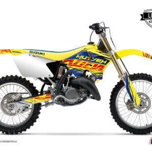Kit Deco Moto Cross Eraser Suzuki 250 RM Bleu Jaune LIGHT 1989-1992