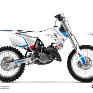 Kit Deco Moto Cross Label Suzuki 250 RM Blanc 1996-1998