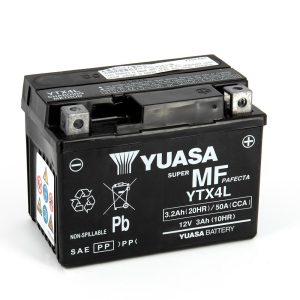 Batterie YTX4l SLA - AGM - Sans Entretien - Prête à l'emploi. 1979-2023