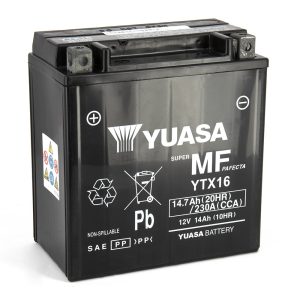 Batterie Ytx16 SLA AGM - Sans Entretien - Prête à l'emploi. 1992-2022