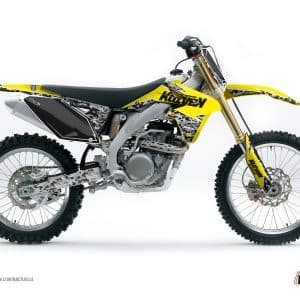Kit Deco Moto Cross Predator Suzuki 250 RMZ Jaune 2004-2006