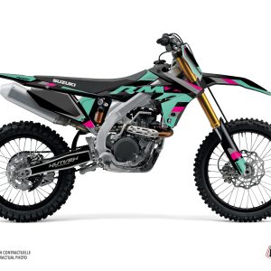 Kit Deco Moto Cross Label Suzuki 250 RMZ Turquoise 2007-2009