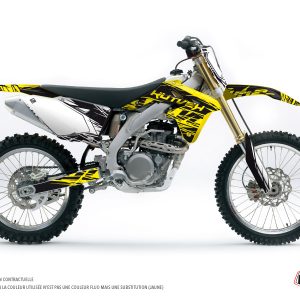 Kit Deco Moto Cross Eraser Fluo Suzuki 250 RMZ Jaune 2010-2018