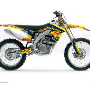 Kit Deco Moto Cross Eraser Suzuki 450 RMZ Bleu Jaune 2007