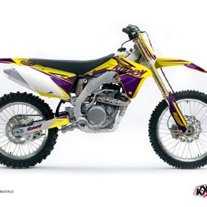 Kit Deco Moto Cross Stage Suzuki 450 RMZ Jaune Violet 2008-2017