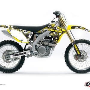 Kit Deco Moto Cross Freegun Eyed Suzuki 450 RMZ Jaune 2008-2017