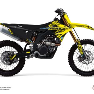 Kit Deco Moto Cross Zero Suzuki 450 RMZ Jaune 2008-2017