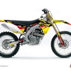 Kit Deco Moto Cross Stage Suzuki 450 RMZ Jaune Rouge 2018-2023