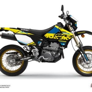 Kit Deco Moto Cross Grade Suzuki DRZ 400 SM Bleu 2000-2009