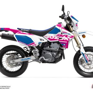 Kit Deco Moto Cross Grade Suzuki DRZ 400 SM Rose Bleu 2000-2009