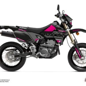 Kit Deco Moto Cross Grade Suzuki DRZ 400 SM Noir Rose 2000-2009
