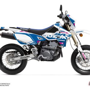 Kit Deco Moto Cross Grade Suzuki DRZ 400 SM Blanc Rose 2000-2009