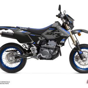Kit Deco Moto Cross Label Suzuki DRZ 400 SM Gris Bleu 2000-2009
