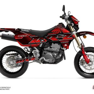 Kit Deco Moto Cross Oblik Suzuki DRZ 400 SM Rouge 2000-2009
