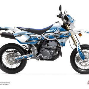 Kit Deco Moto Cross Oblik Suzuki DRZ 400 SM Blanc 2000-2009