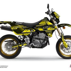 Kit Deco Moto Cross Oblik Suzuki DRZ 400 SM Jaune 2000-2009