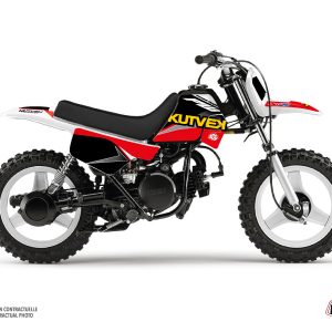 Kit Deco Moto Cross US STYLE Yamaha PW 50 Rouge Noir 1984-2023