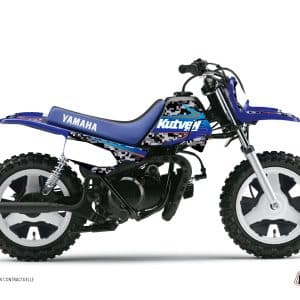 Kit Deco Moto Cross Predator Yamaha PW 50 Noir Bleu 1984-2023