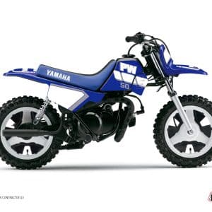 Kit Deco Moto Cross Vintage Yamaha PW 50 Bleu 1984-2023