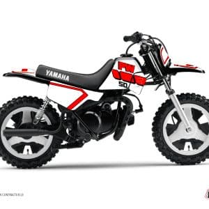 Kit Deco Moto Cross Vintage Yamaha PW 50 Rouge 1984-2023