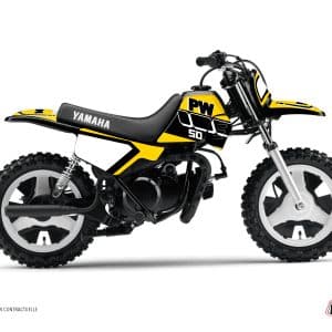 Kit Deco Moto Cross Vintage Yamaha PW 50 Jaune 1984-2023