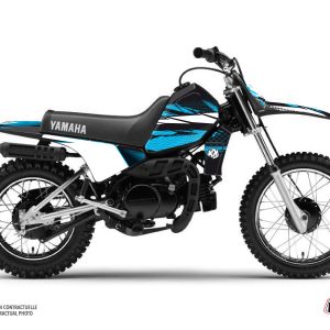 Kit Deco Moto Cross Techno Yamaha PW 80 Bleu 1983-2012
