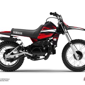 Kit Deco Moto Cross Techno Yamaha PW 80 Rouge 1983-2012