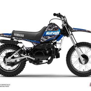 Kit Deco Moto Cross Predator Yamaha PW 80 Noir Bleu 1983-2012