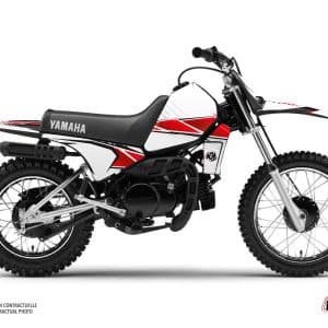 Kit Deco Moto Cross Stripe Yamaha PW 80 Rouge 1983-2012