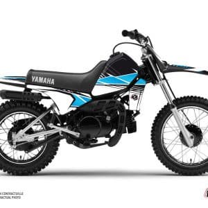 Kit Deco Moto Cross Stripe Yamaha PW 80 Noir 1983-2012